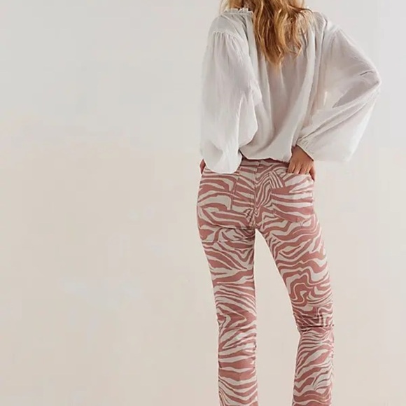 Free people We The Free Tan and White Bootcut Pants - Picture 11 of 12